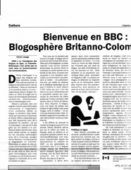 Bienvenue en BBC: Blogosphère Britanno-Colombienne